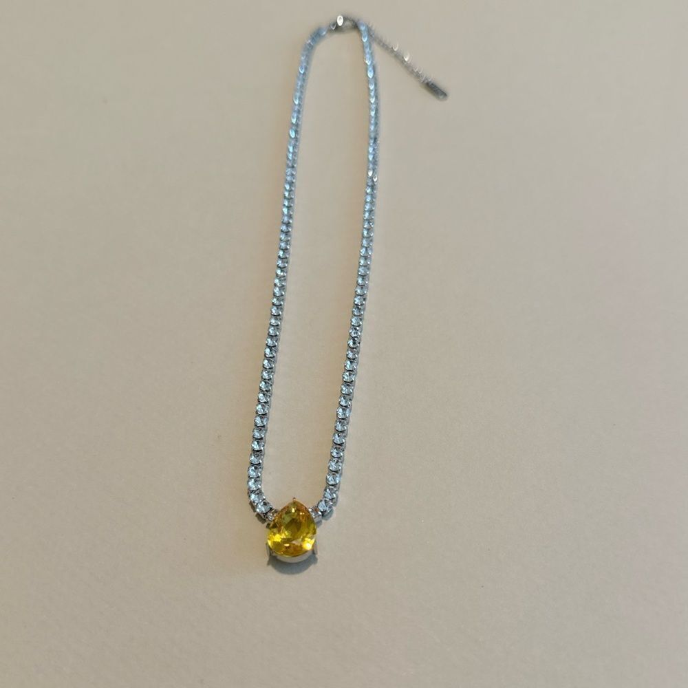 Water drop tennis necklace #1327 - Picture 3 of 4